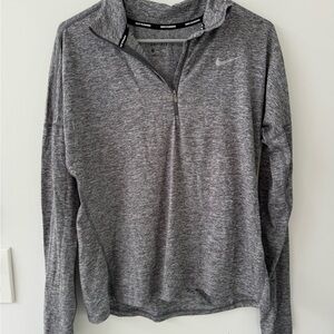 Nike Heather Gray Dri-FIT Running Quarter Zip